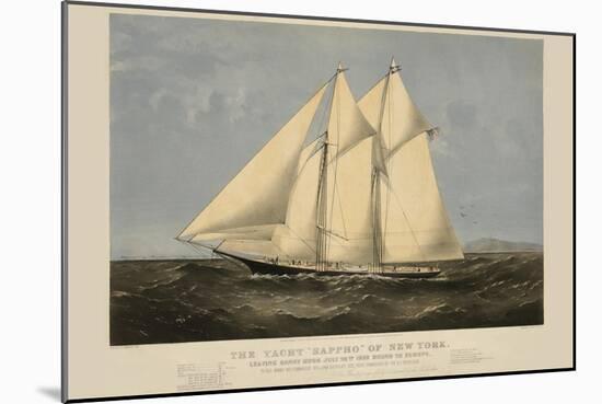 The Yacht "Sappho" of New York-null-Mounted Art Print