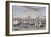 The Yacht Squadron at Newport, circa 1872.-Vernon Lewis Gallery-Framed Art Print