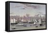 The Yacht Squadron at Newport, circa 1872.-Vernon Lewis Gallery-Framed Stretched Canvas
