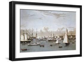 The Yacht Squadron-Currier & Ives-Framed Giclee Print