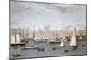 The Yacht Squadron-Currier & Ives-Mounted Giclee Print