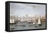 The Yacht Squadron-Currier & Ives-Framed Stretched Canvas