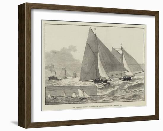 The Yachting Season, Three-Tonner Race on the Thames-null-Framed Giclee Print