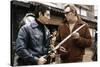 THE YAKUZA by SydneyPollack with Ken Takakura and Robert Mitchum, 1974 (photo)-null-Stretched Canvas