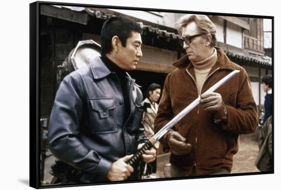 THE YAKUZA by SydneyPollack with Ken Takakura and Robert Mitchum, 1974 (photo)-null-Framed Stretched Canvas