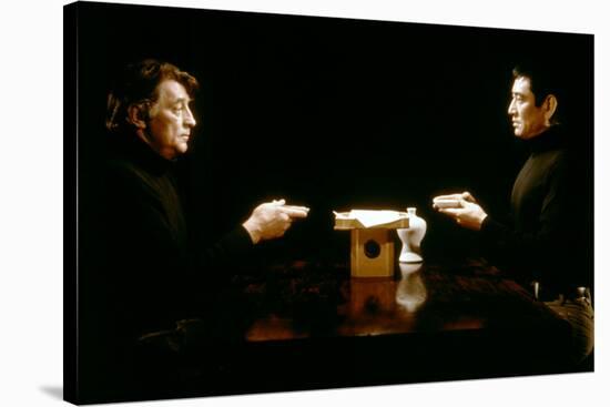 THE YAKUZA by SydneyPollack with Robert Mitchum and Ken Takakura, 1974 (photo)-null-Stretched Canvas