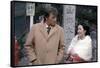 THE YAKUZA by SydneyPollack with Robert Mitchum and Kishi Keiko, 1974 (photo)-null-Framed Stretched Canvas