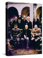 The Yalta Conference, Joseph Stalin, Franklin D. Roosevelt, Winston Churchill, February, 1945-null-Stretched Canvas