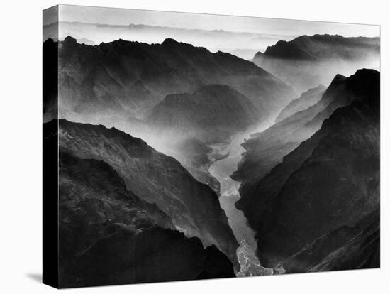 The Yangtze River Passing Through the Wushan, or "Magic Mountain", Gorge in Szechwan Province-Dmitri Kessel-Stretched Canvas