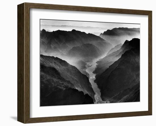 The Yangtze River Passing Through the Wushan, or "Magic Mountain", Gorge in Szechwan Province-Dmitri Kessel-Framed Photographic Print