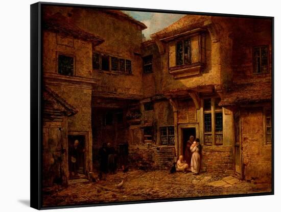 The Yard of the 'Old George Inn', Salisbury, Wiltshire, 1838-Edward Angelo Goodall-Framed Stretched Canvas
