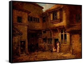 The Yard of the 'Old George Inn', Salisbury, Wiltshire, 1838-Edward Angelo Goodall-Framed Stretched Canvas