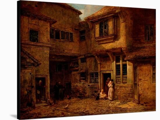 The Yard of the 'Old George Inn', Salisbury, Wiltshire, 1838-Edward Angelo Goodall-Stretched Canvas