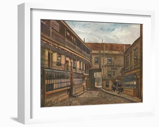 'The Yard of the Queen's Head Inn, Borough', Southwark, London, 1880 (1926)-John Crowther-Framed Giclee Print