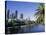 The Yarra River and City Buildings from Princes Bridge, Melbourne, Victoria, Australia-Richard Nebesky-Stretched Canvas