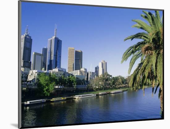 The Yarra River and City Buildings from Princes Bridge, Melbourne, Victoria, Australia-Richard Nebesky-Mounted Photographic Print