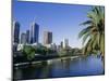 The Yarra River and City Buildings from Princes Bridge, Melbourne, Victoria, Australia-Richard Nebesky-Mounted Photographic Print