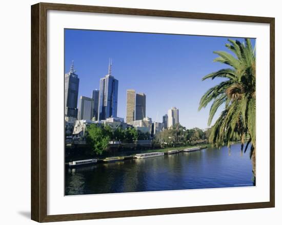 The Yarra River and City Buildings from Princes Bridge, Melbourne, Victoria, Australia-Richard Nebesky-Framed Photographic Print