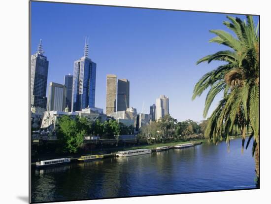 The Yarra River and City Buildings from Princes Bridge, Melbourne, Victoria, Australia-Richard Nebesky-Mounted Photographic Print