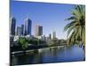 The Yarra River and City Buildings from Princes Bridge, Melbourne, Victoria, Australia-Richard Nebesky-Mounted Photographic Print