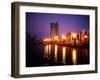 The Yarra River with Fire Displays on Melbourne's Southbank Promenade, Melbourne, Australia-Manfred Gottschalk-Framed Photographic Print