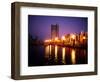 The Yarra River with Fire Displays on Melbourne's Southbank Promenade, Melbourne, Australia-Manfred Gottschalk-Framed Photographic Print