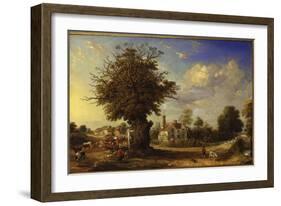 The Yeldham Oak at Great Yeldham, Essex, 1833-James Ward-Framed Giclee Print