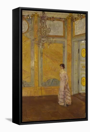 The Yelllow Saloon-Franz Skarbina-Framed Stretched Canvas