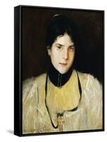 The Yellow Blouse-William Merritt Chase-Framed Stretched Canvas