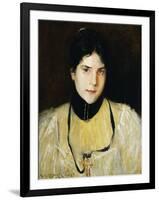The Yellow Blouse-William Merritt Chase-Framed Giclee Print