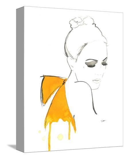 The Yellow Bow-Jessica Durrant-Stretched Canvas