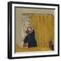 The Yellow Curtain, c.1893-Edouard Vuillard-Framed Giclee Print