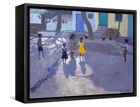 The Yellow Dress, Udaipur, India , 1990-Andrew Macara-Framed Stretched Canvas