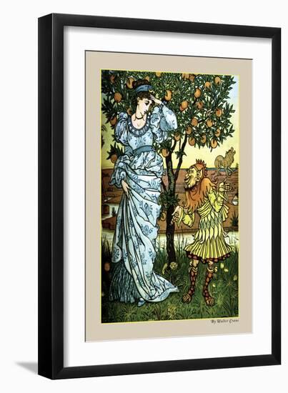 The Yellow Dwarf Rescues Princess, c.1878-Walter Crane-Framed Art Print