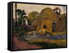 The Yellow Haystacks, c.1889-Paul Gauguin-Framed Stretched Canvas