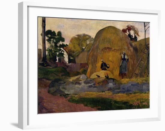 The Yellow Haystacks, c.1889-Paul Gauguin-Framed Giclee Print