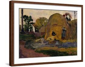 The Yellow Haystacks, c.1889-Paul Gauguin-Framed Giclee Print