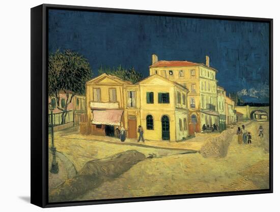 The Yellow House at Arles-Vincent van Gogh-Framed Stretched Canvas