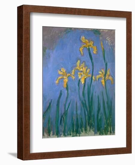 The Yellow Irises, 1918-25-Claude Monet-Framed Giclee Print