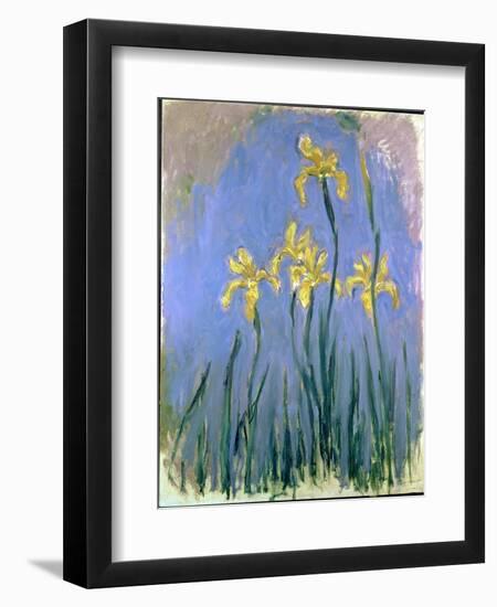 The Yellow Irises, C.1918-25-Claude Monet-Framed Giclee Print