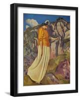 'The Yellow Skirt', 1914-Derwent Lees-Framed Giclee Print