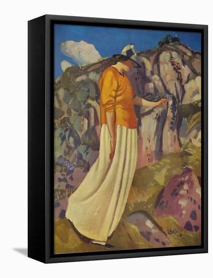 'The Yellow Skirt', 1914-Derwent Lees-Framed Stretched Canvas