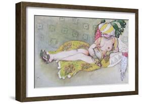 The Yellow Sultan's Wife, 1916-Léon Bakst-Framed Giclee Print