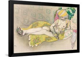 The Yellow Sultana, 1916-Leon Bakst-Framed Giclee Print