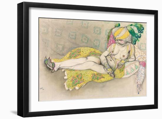 The Yellow Sultana, 1916-Leon Bakst-Framed Giclee Print