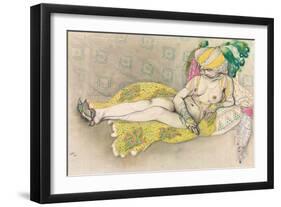 The Yellow Sultana, 1916-Leon Bakst-Framed Giclee Print