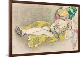 The Yellow Sultana, 1916-Leon Bakst-Framed Giclee Print