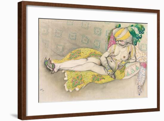 The Yellow Sultana, 1916-Leon Bakst-Framed Giclee Print