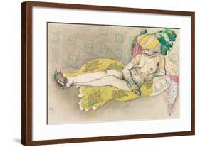 The Yellow Sultana, 1916-Leon Bakst-Framed Giclee Print