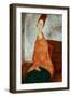 The yellow sweater,1918-1919 Canvas.-Amedeo Modigliani-Framed Giclee Print